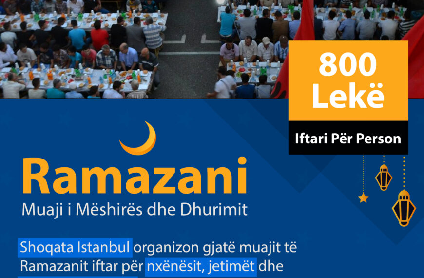 Shoqata Istanbul ju fton të bëhen pjesë e muajit të mëshirës dhe dhurimit