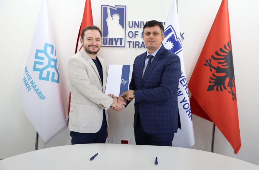 Shoqata e Vëllazërore Humanitare Kulturore “Istanbul” Memorandum Mirëkuptimi me University of New York Tirana (UNYT)